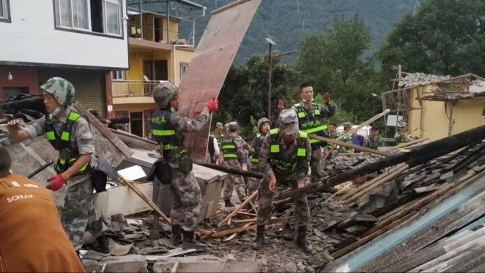 چین میں بھیانک زلزلہ، 118 افراد ہلاک
