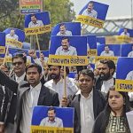 کیجریوال کی گرفتاری کے خلاف وکلاء کا احتجاج