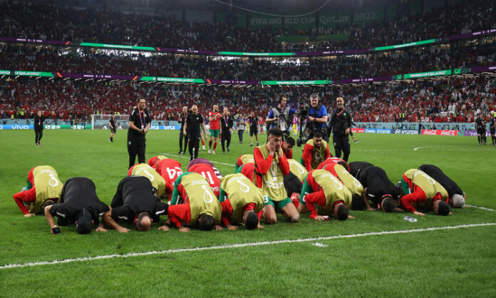 Despite the defeat by France, the Moroccan players bowed
